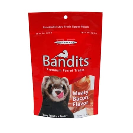 Marshall Pet Products Bandit Ferret Treats Meaty Bacon - 3 Oz. MR00382
